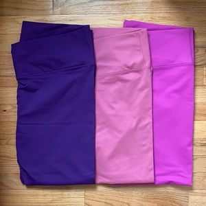 Fabletics Pink/Purple Leggings Bundle